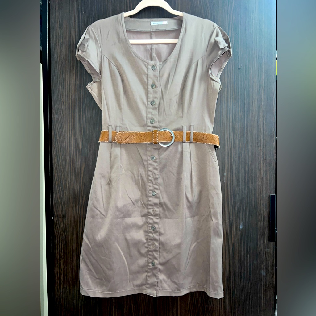 Office Style Dress With Belt